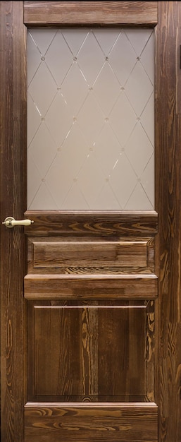 Деревянные двери в коричневом стиле для современного интерьера лофта и кондоминиума