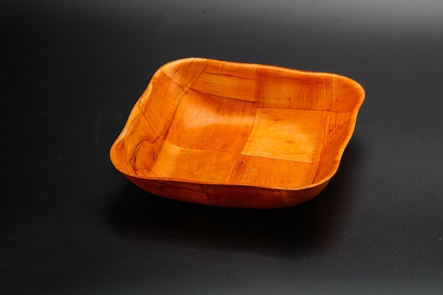 Wooden empty bowl for kitchen