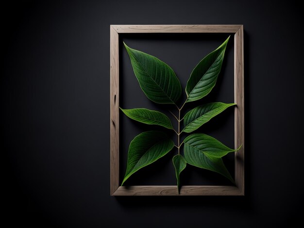 wooden empty frame background