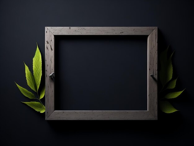 wooden empty frame background