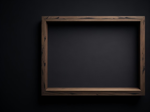 wooden empty frame background