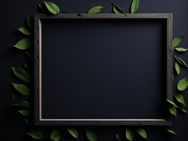 wooden empty frame background