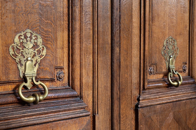 Wooden facade in Bordeaux city