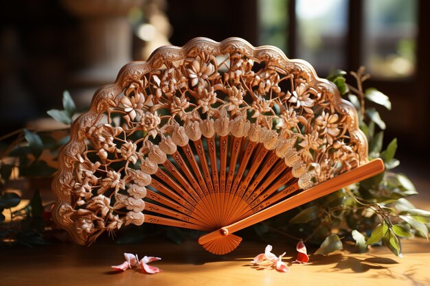 Photo wooden fan