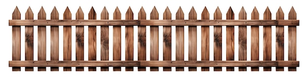 Фото Деревянный забор на прозрачном фоне передний вид забор в стиле старой деревни длинный
