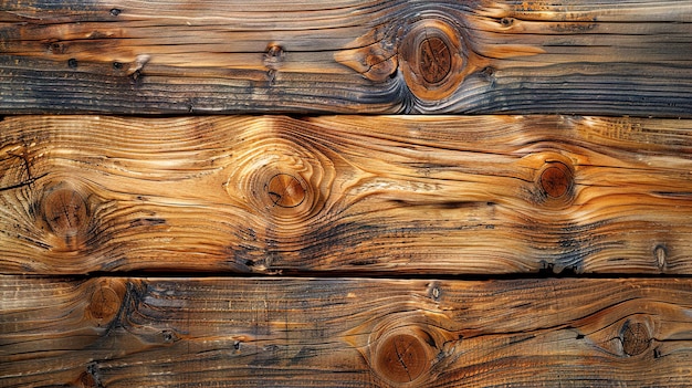 a wooden fence with a knot in the middle