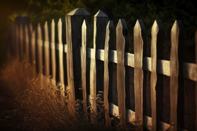 Wooden fence