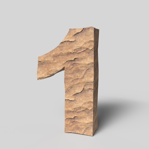 A wooden figure with the number 1 on it