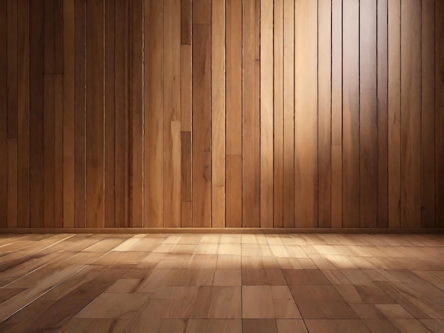 Wooden floor or empty interior background and shadowsGenerative AI