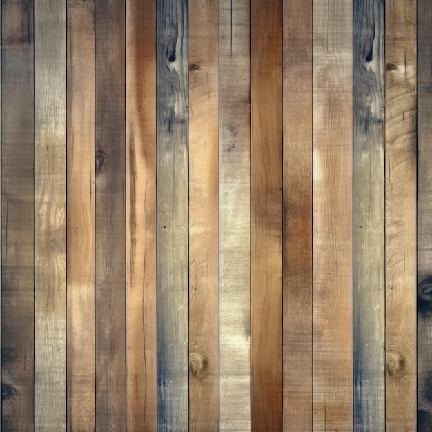 Wooden floor in rustic wood grain texture Generative AI