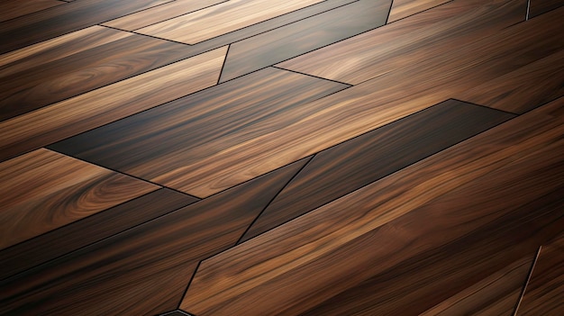 a wooden floor with a square design on it