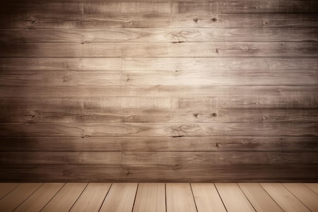 Photo a wooden floor with a wall in the background