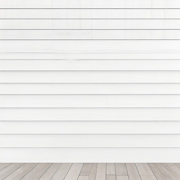 Wooden floor with white wall generated by AI