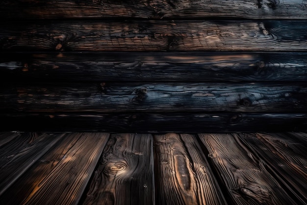 A wooden floor with a wooden floor and a wooden floor with a dark background.