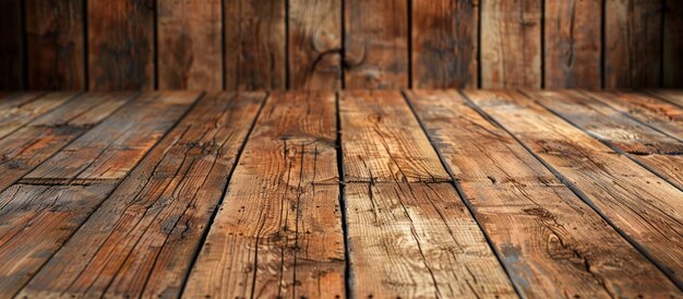 Wooden Floor With Wooden Wall Background