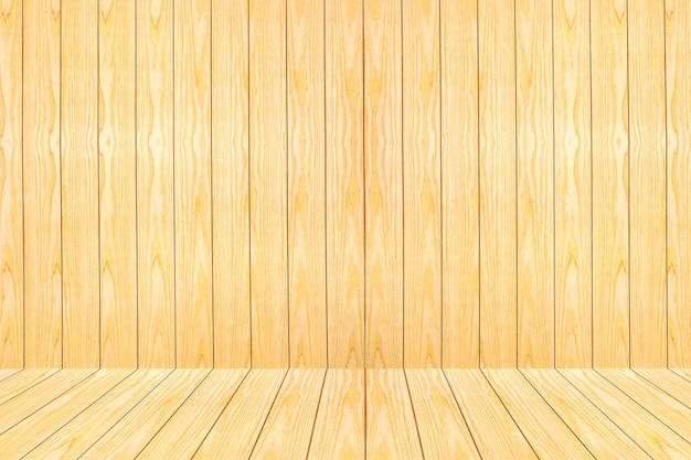 Wooden floor with wooden wall with the same tone.