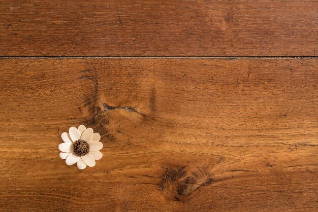 Photo a wooden flower on the table