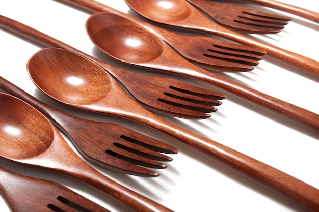 Wooden forks and spoons