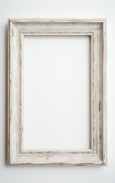 Foto wooden frame for picture on white background