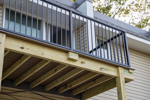 wooden frame for a new balcony