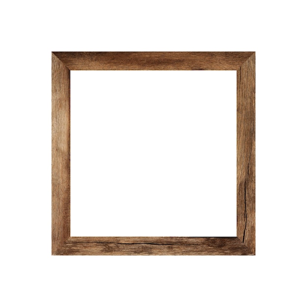 Wooden frame Picture isolated on white background for design in your work concrpt interior decoration