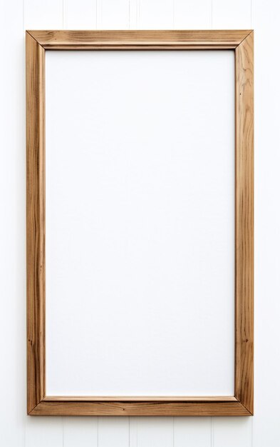 Photo wooden frame for picture on white background