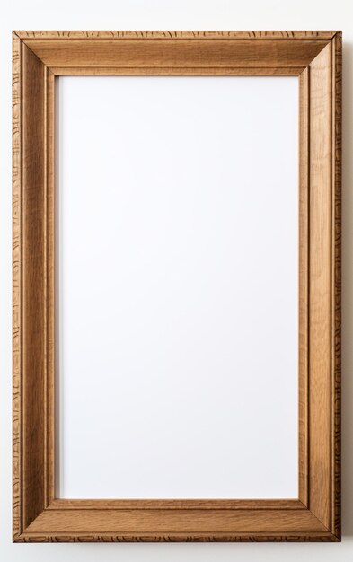 Premium Photo | Wooden frame for picture on white background