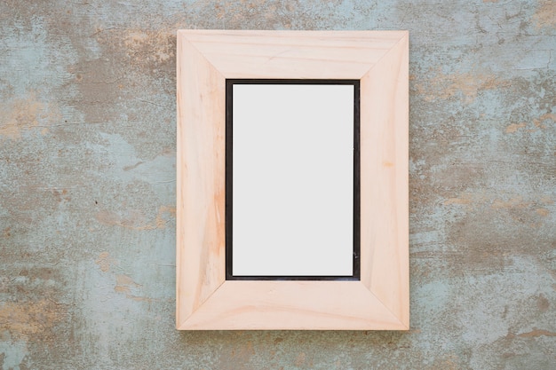 Wooden frame on rustic background