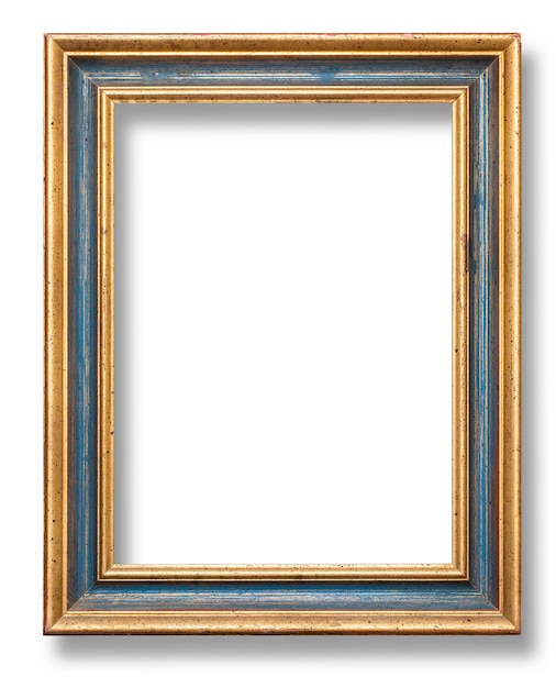 Wooden frame on white