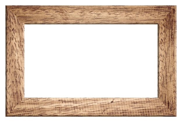 A wooden frame with a blank space for text