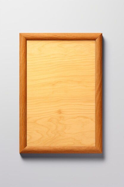 Photo wooden frame with light wood grain
