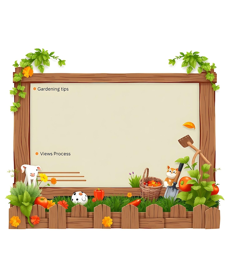 फोटो a wooden frame with a picture of a man and a wooden frame with a picture of a chicken and vegetables