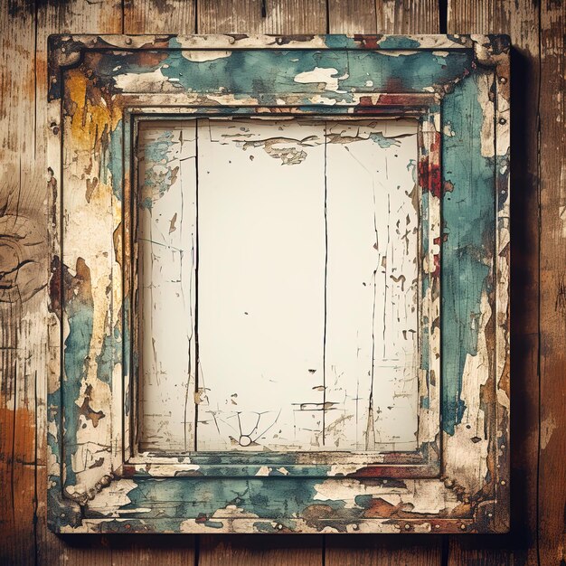 Photo a wooden frame with a white door that says  the word  on it