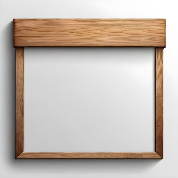 Photo a wooden frame with a wooden frame that says  a picture  on it