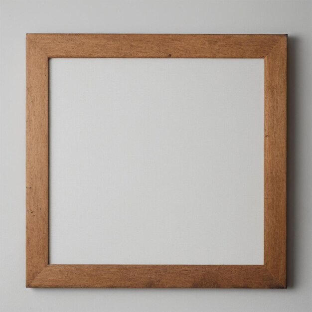 Photo a wooden frame with a wooden frame on the wall