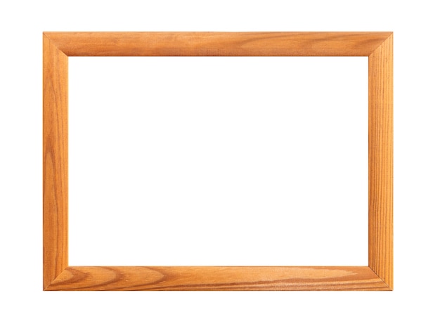 Wooden frame, wooden framework. photo frame isolated on white background