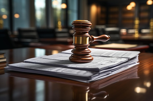 A Wooden Gavel on Legal Documents