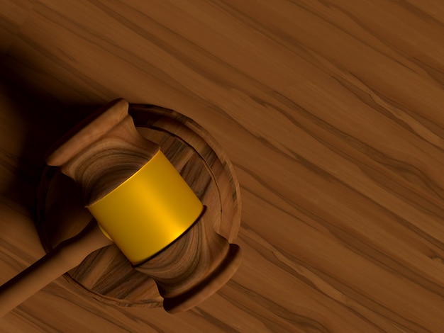 Wooden gavel  