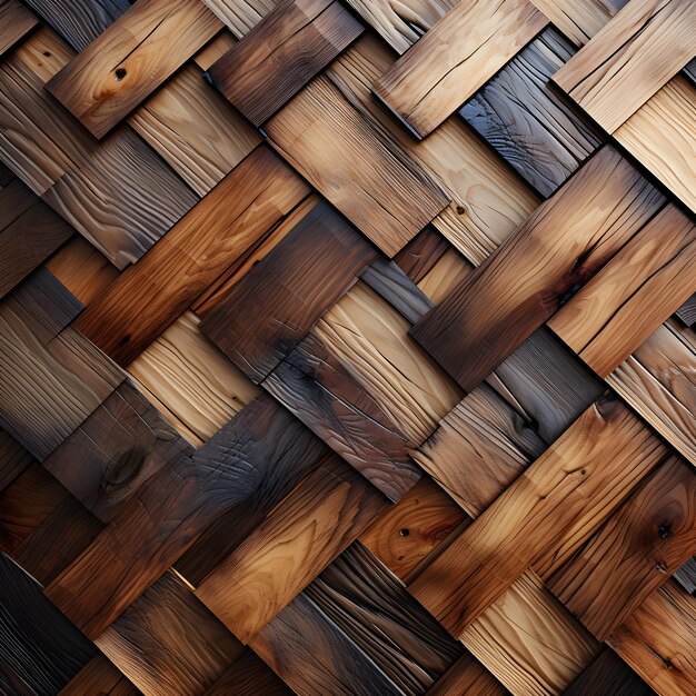 Wooden Gridwork Background