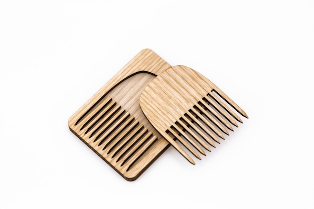 Wooden hair comb with cover.  