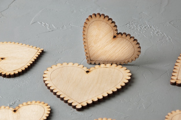 Wooden hearts