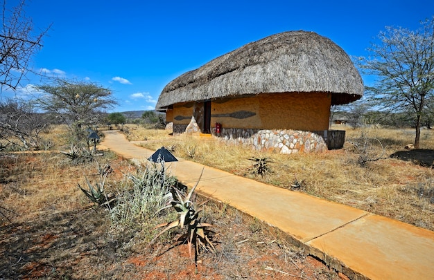 Photo wooden house in the african village in kenya