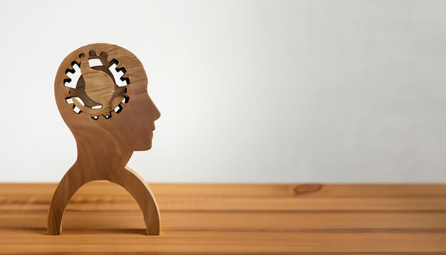 Wooden human brain