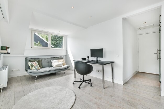 wooden interior carpet table modern desk