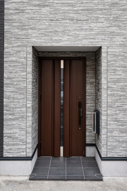 Photo wooden japanese house entrance