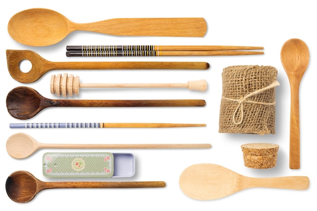 wooden kitchen utensils