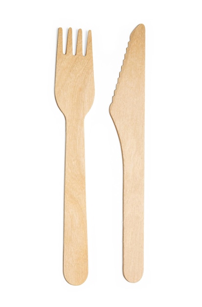 Wooden knife and fork