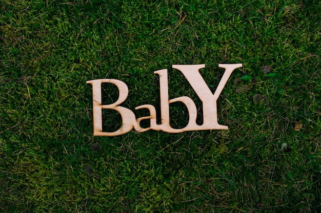 Wooden letters baby