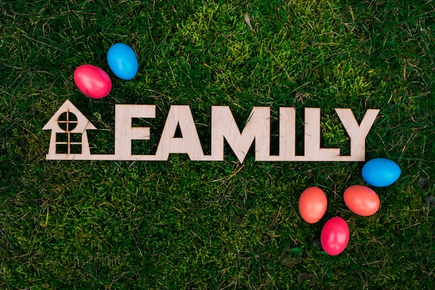 Wooden letters family