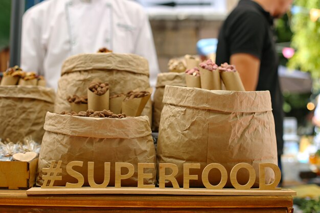 Wooden letters: Superfood